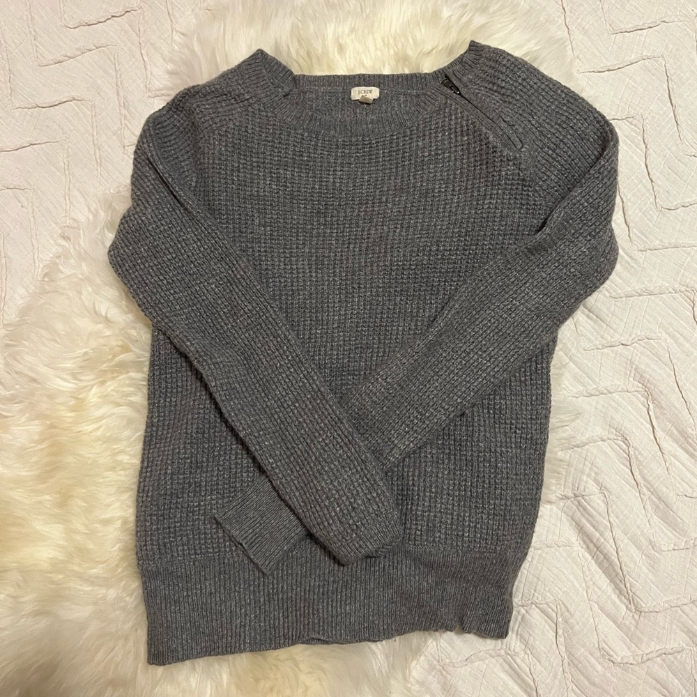 j.crew gray merino sweater
